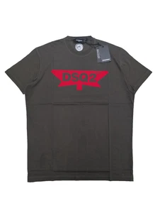 Dsquared2 T-Shirt Herren 2XL Grau Regular Fit Kurzarm Brust Logo - Bild 1 von 15