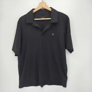 Camisa Polo Rag & Bone Para Hombres Manga Corta Negra 100% Algodón Pima Jersey Tejido XL - Imagen 1 de 4