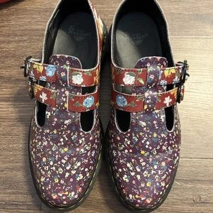 Doc Dr. Martens Floral Mary Jane Size EU 39 US 8.5-9 Womens Buckle Shoe - Picture 1 of 6