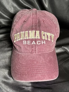 Panama City Strandhut Kappe Riemen hinten lila abgenutzt bestickt Alvins Island - Bild 1 von 6