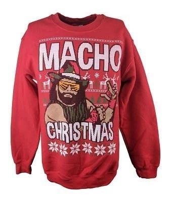 Macho Man Randy Savage Feo Navidad Hombre Suéter Sudadera Foto 1 de 4