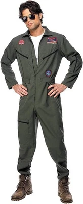 Smiffys Top Gun Aviador Piloto Caballeros Vestido Elegante Disfraz Talla XL Foto 1 de 2