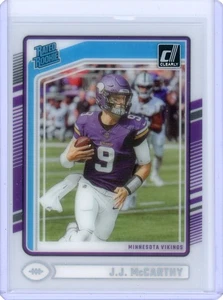 2024 Donruss Clearly JJ McCarthy RC Base Rated Rookie #61 Minnesota Vikings - Picture 1 of 2
