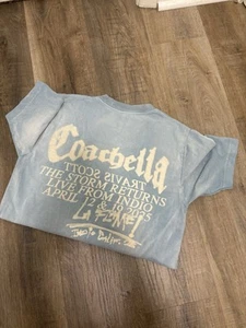 Coachella X Travis Scott Blue T Shirt - Picture 1 of 3