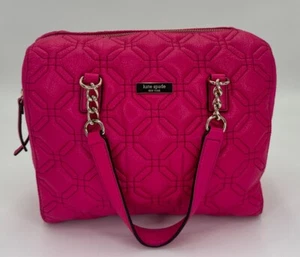 Kate Spade Umhängetasche New York Fuchsia PINK Leder Crossbody LESEN - Bild 1 von 9