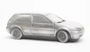 VW Volkswagen Golf MK4 GTI 2 Doors Sports Model Chrome Polished Metal Car 20cm - Picture 1 of 10