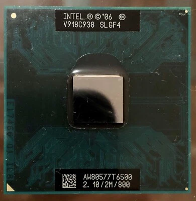 Procesador CPU Intel Core 2 Duo T6500 SLGF4 2.10 GHz 2MB 800 MHz SOCKET P - Imagen 1 de 2