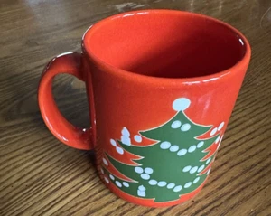 Vintage Waechtersbach Red Star Christmas Tree Coffee Mug FREE SHIPPING - Picture 1 of 3