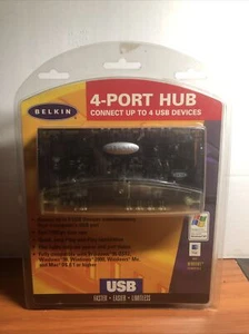 New Belkin USB 4 Port Hub F5U021 New In Box Complete Check It Out Make A Offer - Picture 1 of 4