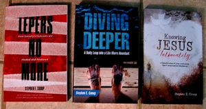 NEW Lot 3 Books by Stephen E Canup Lepers No More Diving Deeper Knowing Jesus - Picture 1 of 2