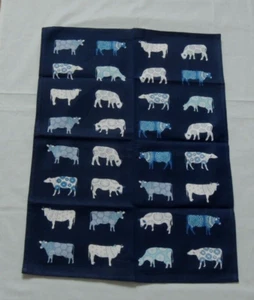 KÜHE Geschirrtuch 50 x 70 cm Küche Geschirrhandtuch Tiere MUSTER viele Blau Kuh - Bild 1 von 2