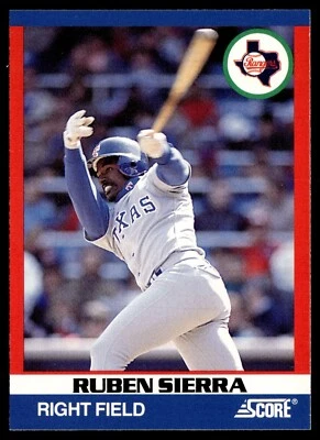 1991 Score - Superstar - #12 Ruben Sierra Rangers - Image 1 of 2