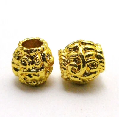 8 piezas cuentas de 10 mm enchapadas en oro de 18 k para hacer joyas 681 vb-391 Foto 1 de 3