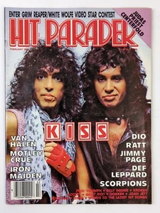 Hit Parader Magazine Feb 1985 KISS Halen Maiden Ratt - Judas Priest Centerfold - Picture 1 of 5