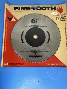 Vermont American Fire Tooth Kreissägeblatt 6 1/2" Kappschnitt #F25612 Neu aus altem Lagerbestand - Bild 1 von 9