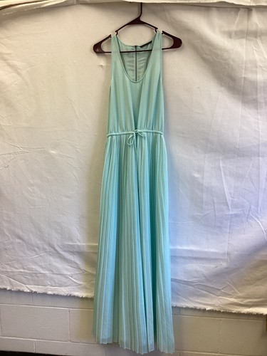 UNDERCOVER Maxi abito donna Victoria Secret blu plissettato racerback elastico in vita tg ?