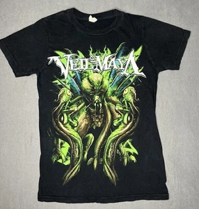 Y2K Veil Of Maya Herren Band Black Graphic Print Distressed T-Shirt Gr. XS - Bild 1 von 18
