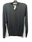 Brioni dark grey silk wool knit crew sweater 48/38 $995 