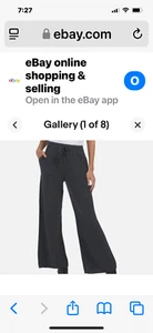Magaschoni Pull On Pant Pure Cashmere black L;NWT - Picture 1 of 5