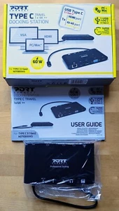 PortConnect Type C Docking Station - USB 3.1 Gen2 - 1x4K++ - PC&MAC - NEW - Picture 1 of 6