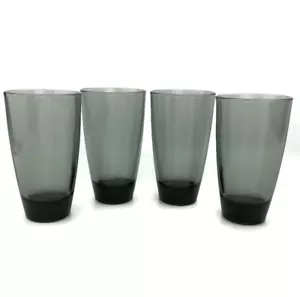 Vasos de cóctel Highball gris humo (4) vasos modernos vintage de mediados de siglo - Imagen 1 de 12