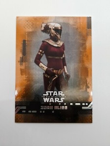 2019 Topps Star Wars Rise of Skywalker Orange Parallel SP 8 Zorii Bliss  /99