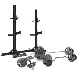 Cortex SR10 Squat Rack with 90kg Standard Tri-Grip Weight and Bar Set - Picture 1 of 9