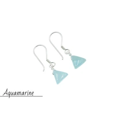Green Amazonite Gemstone 925 Sterling Silver Plated Dangle Earring For Women - Image 1 of 4