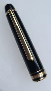 Montblanc Meisterstuck Classic 163 Gorra Negra De Colección Con Borde Dorado, muy buen estado - Imagen 1 de 8