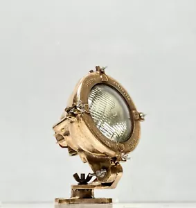 Authentic Pauluhn Rustic Brass Vintage Ship Mini Spot/Search Light - Houston TX - Picture 1 of 13
