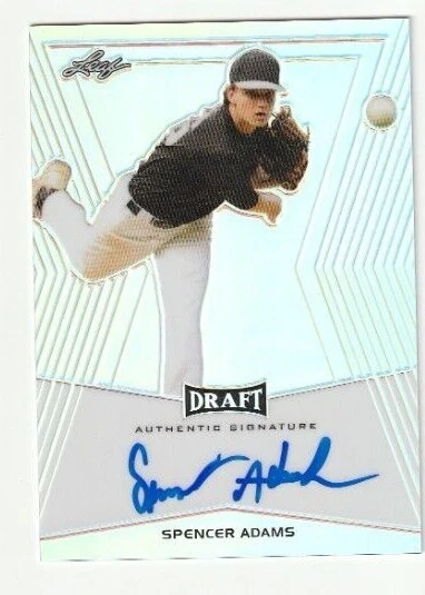 2014 Leaf Draft Spencer Adams Chicago White Sox Autograph Auto Card - Image 1 of 1