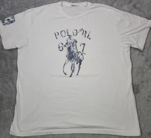 Polo Ralph Lauren Big Pony Shirt Mens XL White 1967 #3 Summer Casual Preppy RL - Picture 1 of 7