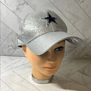 NWT NFL Womens New Era Dallas Cowboys Silver Sparkle Adjustable Hat - Picture 1 of 7