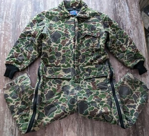 Vintage SafTBak Chiller Killer Woodland Camo Insulated Coveralls Duck hunting - Picture 1 of 12