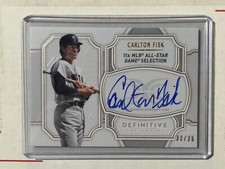 2020 Topps Definitive Legendary Autograph Collection Carlton Fisk 30/35 Red Sox
