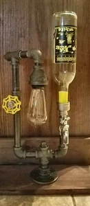 Handcrafted Industrial Pipe combination Desk Lamp/ Drink Dispenser - Picture 1 of 1
