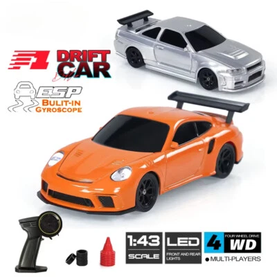 Verbesserte Gyro 1/43 Mini RC Auto 4WD Radio Fernbedienung Drift Auto RTR Modell - Bild 1 von 4