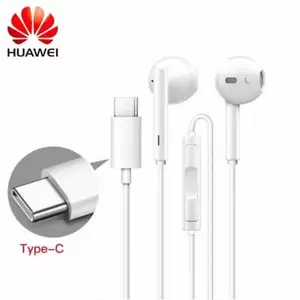 Genuine Huawei CM33 Stereo Handsfree Earphones P20 P30 Pro Mate 20 P Lite White - Picture 1 of 7
