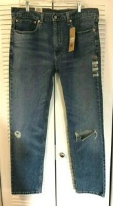 NWT $69.50 Mens Levi Stretch 502 Regular Taper Destructive Jeans Sz 36X34!!! - Picture 1 of 5
