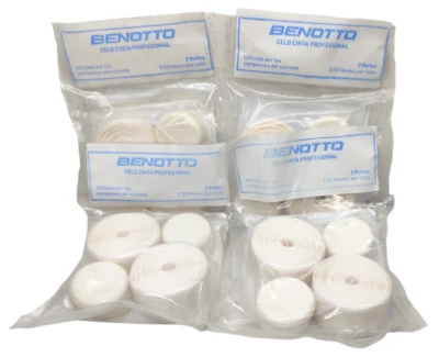4 Benotto Smooth White Handlebar Tapes Cello Bar pack Vintage Bicycle New cinta - Image 1 of 4