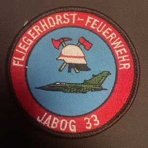 Bundeswehrfeuerwehr Fliegerhorst JABOG 33 Werkfeuerwehr Ärmelabzeichen - Bild 1 von 1