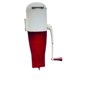 Vtg 1950s Dazey Hand-Crank Ice Crusher 160 Red White Atomic Rocket Fin - Picture 1 of 6