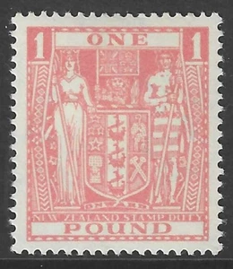 NEW ZEALAND 1941 £1 pink Cowan horizontal mesh with single wmk., UM. SG F158. - Picture 1 of 2