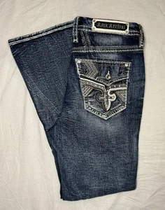 Rock Revival Damen Jeans Jaslynn 31 dicke Nähte verziert Glitzer Tasche - Bild 1 von 10