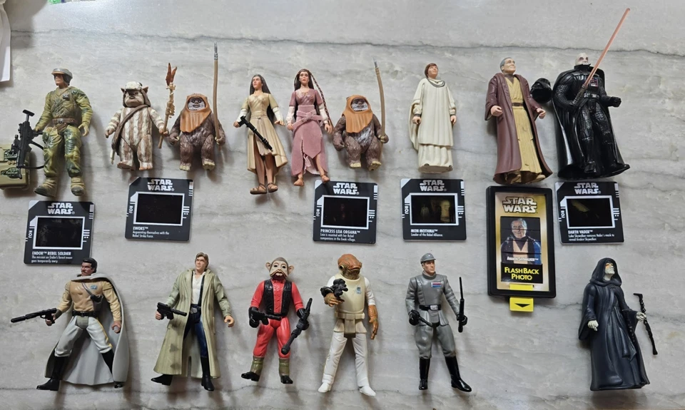Figuras de ação Star Wars POTF Ep 6: 15 soltas com acessórios originais!  1997-99 - Imagem 1 de 4