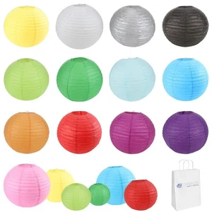 12 Stck. 6" 8" 10" 12" 14" 16" 18" 20" Chinesische Papierlaterne Hochzeit Party Dekor - Bild 1 von 16