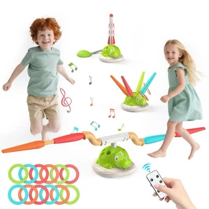 IMAYCC 3 in 1 dinosauro musicale salto anello lancio gioco lanciarazzi giocattoli bambini - Foto 1 di 6