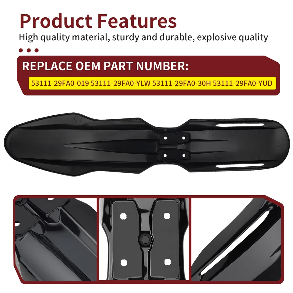 Guardabarros delantero negro 53111-29fa0-019 nuevo 2005-2024 para suzuki drz400sm dr-z400sm Foto 1 de 4