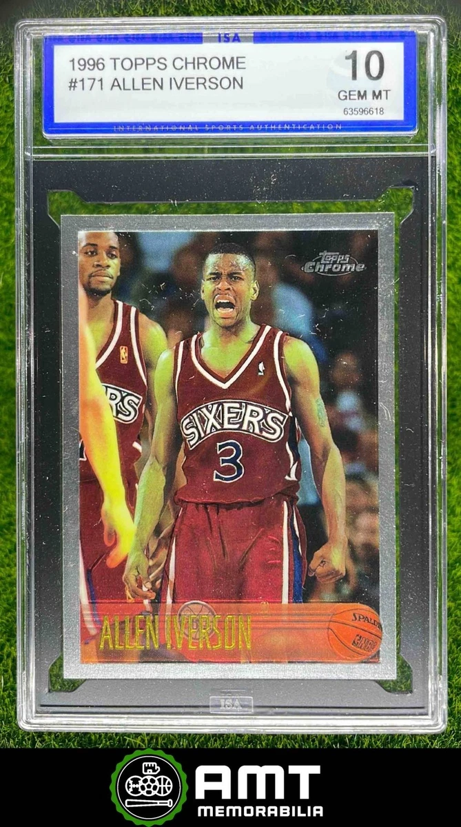 Allen Iverson Basketball Grade 10 Rookie Sports Trading Cards