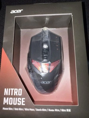 Acer Nitro Mouse (NPMCE1100G) Wired Optical Mouse - Black - Image 1 of 2